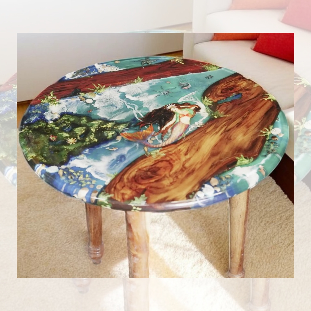 Epoxy Resin Round Table